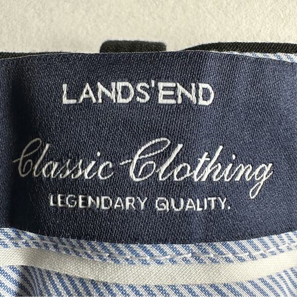 Lands’ End Trouser Pant Wide Leg Mid-Rise Stretch Black 18P Petite Classic Work - Picture 7 of 14